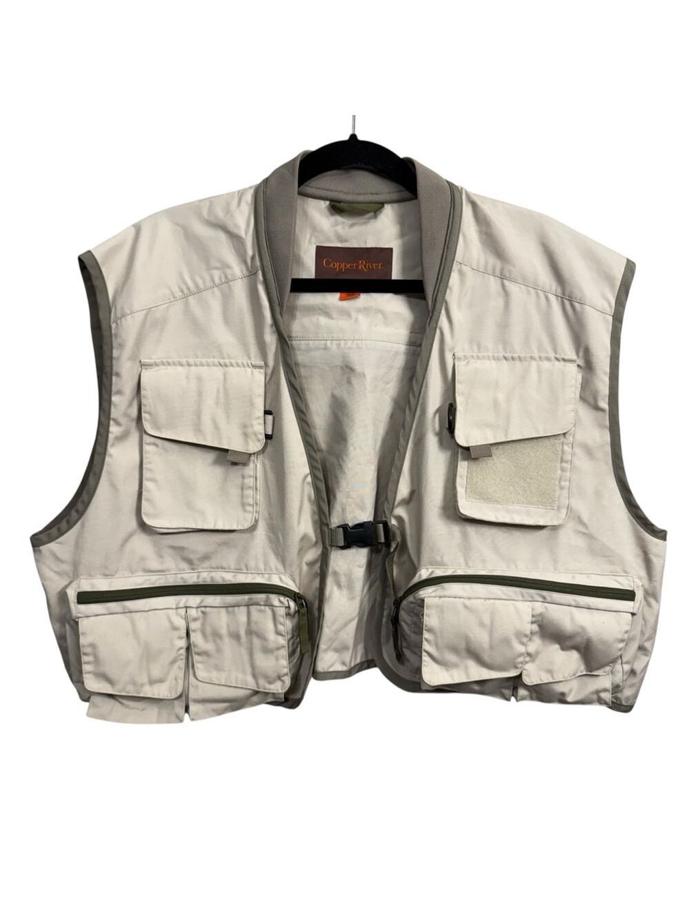 Cabela’s Copper River Fishing Vest‎ Tan Utility Outdoor Size XL